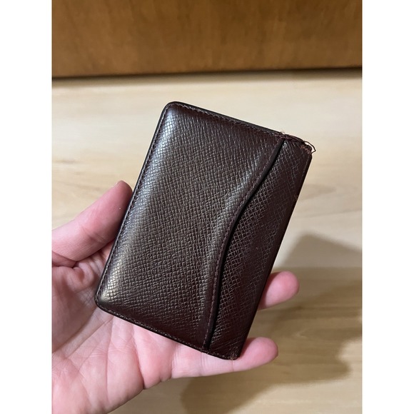 Louis Vuitton Taiga Pocket Organizer Card Case Wallet Authentic Bordeaux Maroon - Picture 2 of 11